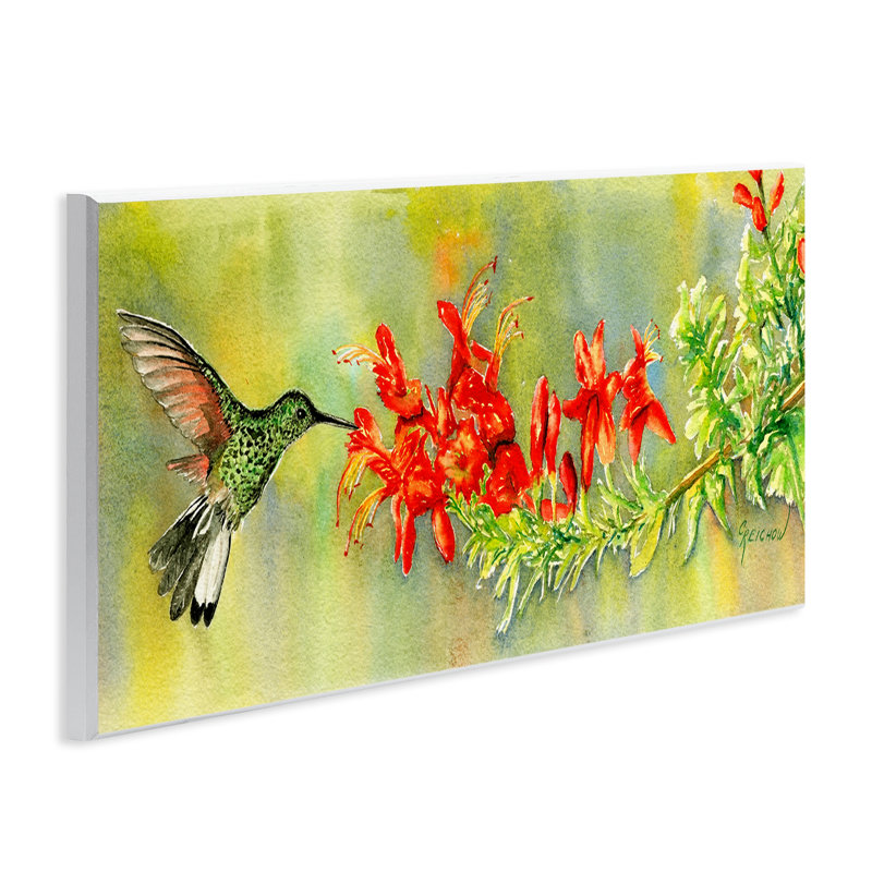 «Quick Sip Hummingbird», art mural par Christine Reichow