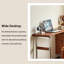 Coiffeuse modulaire en bois d'hévéa de style milieu du siècle (100 cm) – Commode indépendante séparable, tiroirs à compartiments multiples, pieds réglables en acier inoxydable, glissières silencieuses, meuble de rangement et coiffeuse multifonctionnel pour chambre à coucher