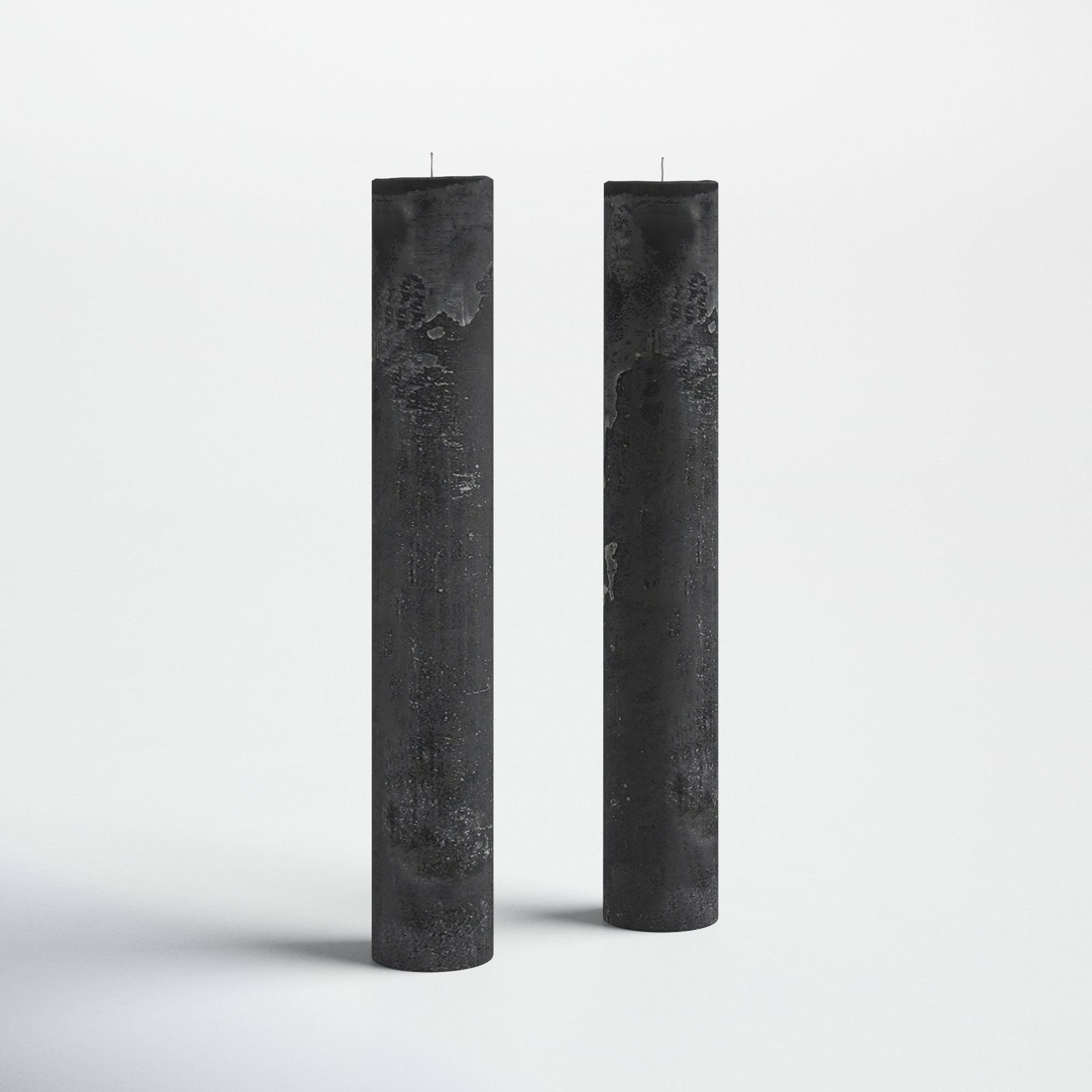 Unscented Pillar Candle, Black, 17.75" H x 2.75" W x 2.75" D
