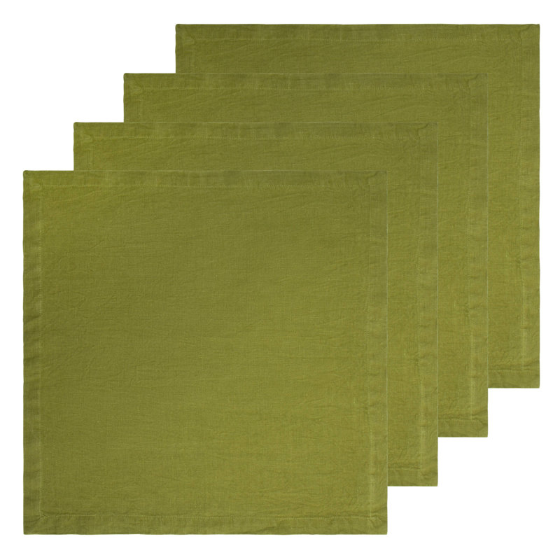 Dalissa Linen Square Napkin, Avocado