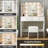 White Vanity with Lighted Mirror, Power Outlets and Storage Stool, 6 Open Shelves and 2 Drawers-1333731133