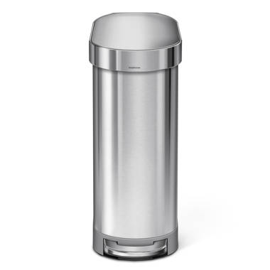 simplehuman's premium 21.1-Gal. Stainless Steel Trash Can is yours