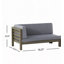 Banc de coin gauche et table basse