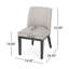 Ensemble de 2 chaises de salle à manger revêtues de tissu Oneida-1373280510