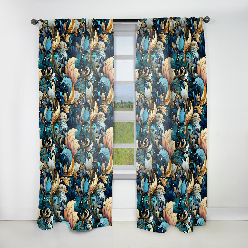 Mystic Reverie - Motif cachemire III, L 52 po x L 90 po