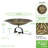 Three Hares Birdbath with Over Rail Bracket