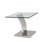 Waverly End Table with 0.5" Tempered Glass Top and Stainless Steel Base