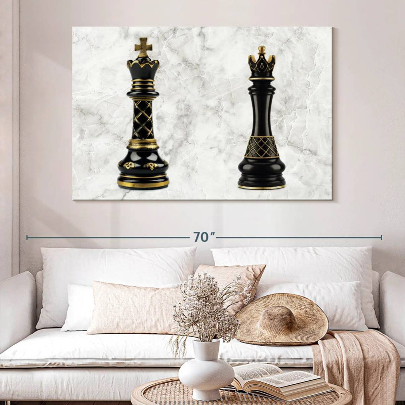 Senne Chess Royalties, 34" H x 51" W