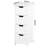 White Multipurpose Cabinet With Functional Drawer Systems For Efficient Organization Freestanding Thoughtful Design