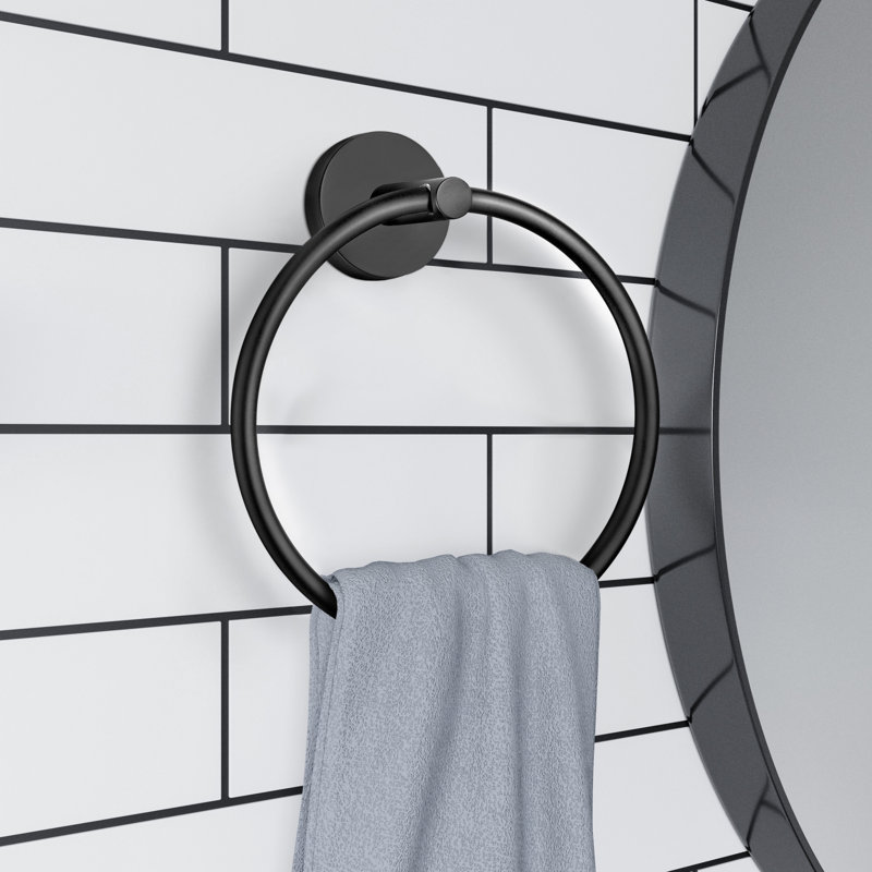 Design House Graz Park Towel Ring, Matte Black