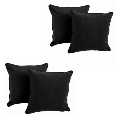 Solid Colour Cotton Blend Reversible Throw Pillow