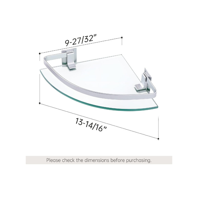 Aluminum Drill / Screw Bathroom Shelves