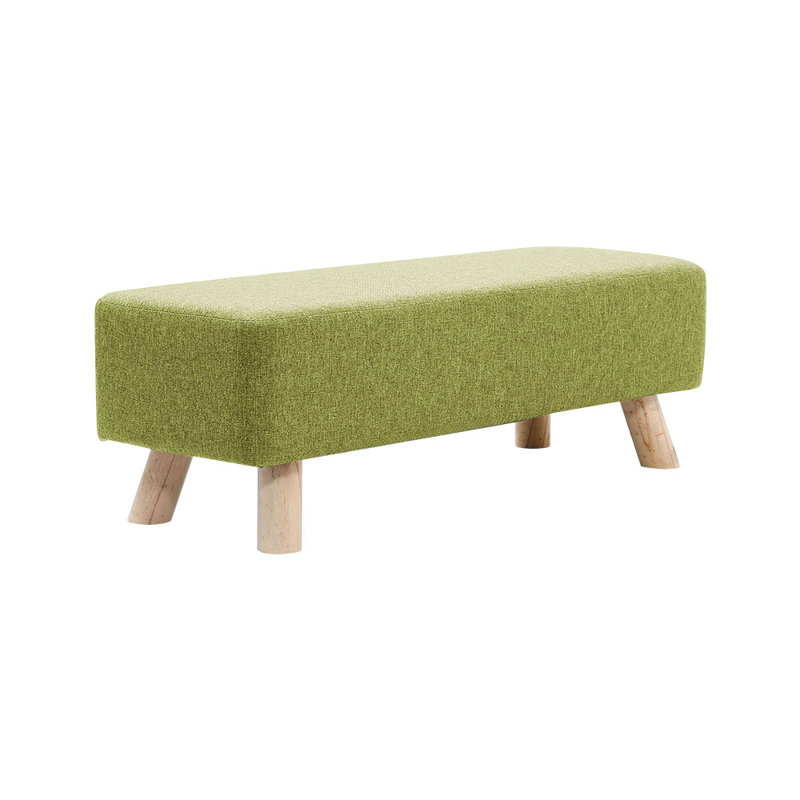 Artis 81cm Wide Rectangle Solid Colour Footstool Ottoman, Green