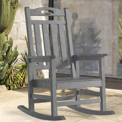 Outdoor Patio Rockers HDPE Rocking Chair Patio Chair Rocking Adirondack Chair by Lark Manor