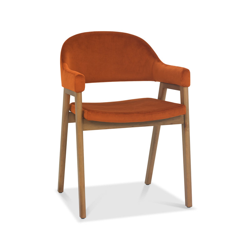 Anayalee 49cm H Polyester Blend Upholstered Upholstered Back Armchair, Rust