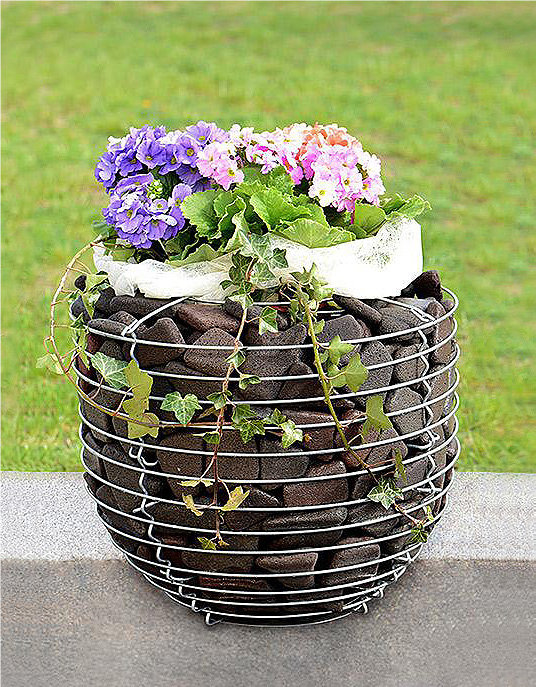 Aude Metal Cachepot, 50 cm H x 50 cm W x 50 cm D