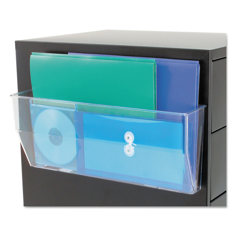 Deflect-o® DocuPocket® Magnetic Wall File Pocket PVC / Vinyl Hanging Files Open