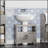 kleankin Pedestal Sink Storage Cabinet, Bathroom Under Sink Cabinet with 2 Doors and Open Shelf