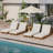 Lounge Chaise Set, Acacia Solid Wood With Lounge Cushion (Cream + Triple Folds) - Matching Dark Grey Version Available-1305500403