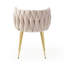 Ensemble de 2 chaises de salle à manger Modern Velvet Velours | Ensemble de 2 pièces | Chaise de salle à manger | Beige-130788106