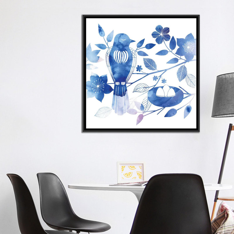 « aviaire twilight iii », reproduction d’impression sur toile, H 18 po x l 18 po x P 1,5 po, Toile avec cadre noir
