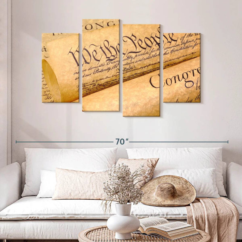 Keiri Declaration Of Independence Documents, 32" H x 52" W