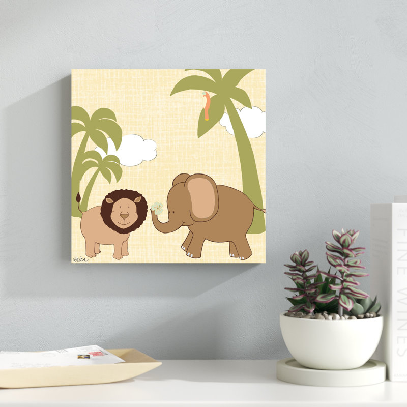 Baby Jungle IV, H 12 po x l 12 po x P 1,25 po