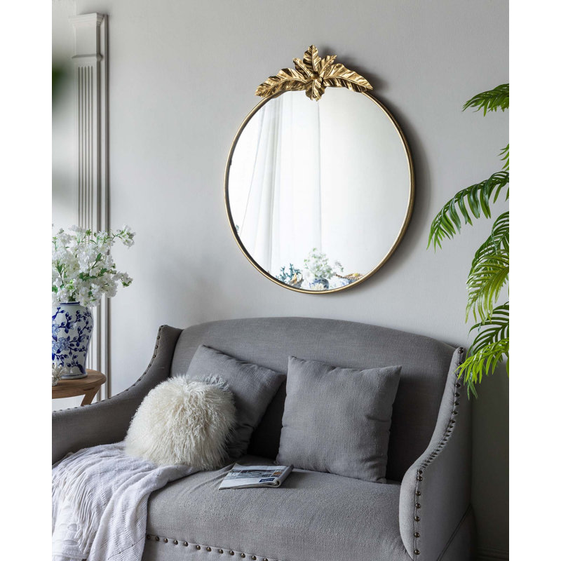 Grand miroir mural rond 36 "x 41"