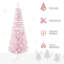 Arbre de Noël artificiel enneigé 5 pi - arbre de Noël mince avec branches réalistes, base en plastique