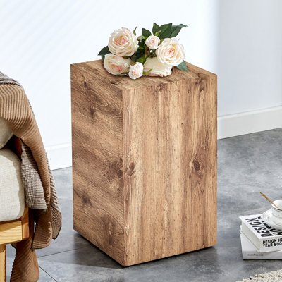 Plerre 19.7'' tall End Table & MDF Coffee Table with Stylish Texture Design