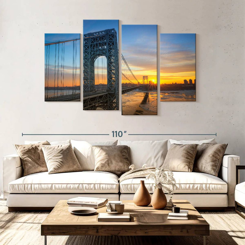 Lilie George Washington Bridge At Sunrise, 54'' H x 84'' W