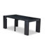 Ensemble de 13 tables de salle à manger modernes comprenant une table de cuisine rectangulaire et 12 chaises de salle à manger en tissu de polyester rouge beige, finition noire brossée.-122201379