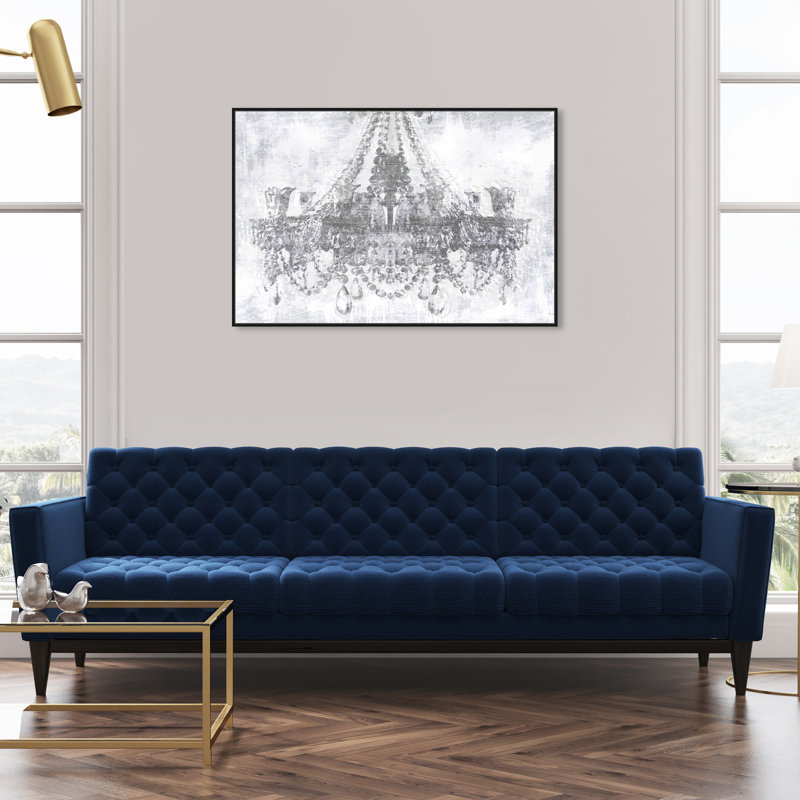 " Silver Diamonds ", Black Framed, 30" H x 45" W