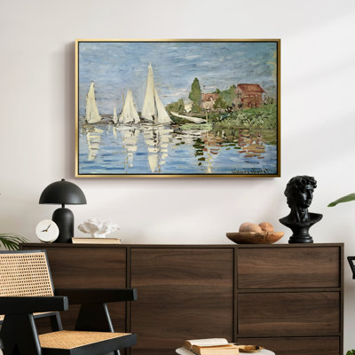 Regatta at Argenteuil, 1872 - Claude Monet, toile tendue avec châssis