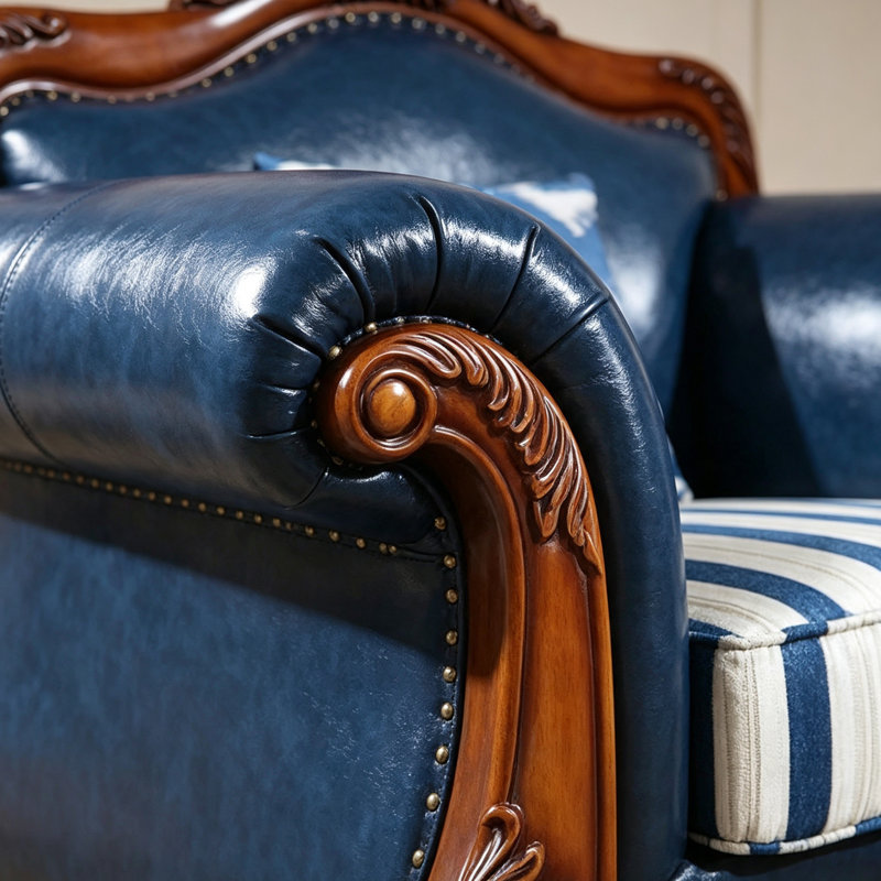 Canapé en cuir de luxe américain