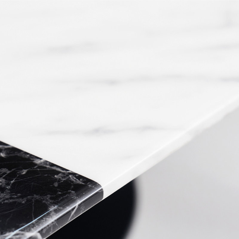 Simple marble coffee table size combination