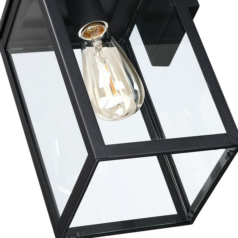 Zephy Black Outdoor Wall Lantern Sconce Light
