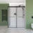 Molly 48" W X 36" D X 76" H Frameless Shower Door Rectangular Shower Kit In Chrome With Frosted Glass Finish-121487503-121487506