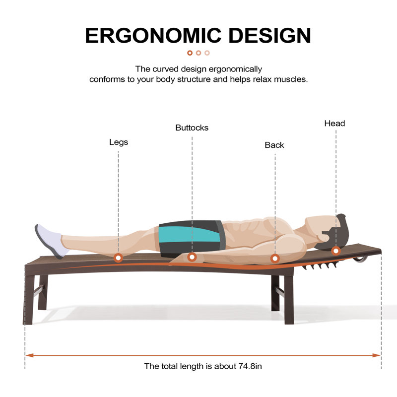 Ensemble de chaise longue inclinable réglable en métal Antrea, Filet brun / cadre brun
