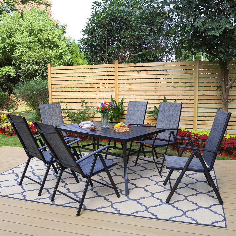 6 - Person Patio Dining Set with Rectangular Table