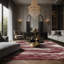 Tapis gris soyeux et moelleux-304026085