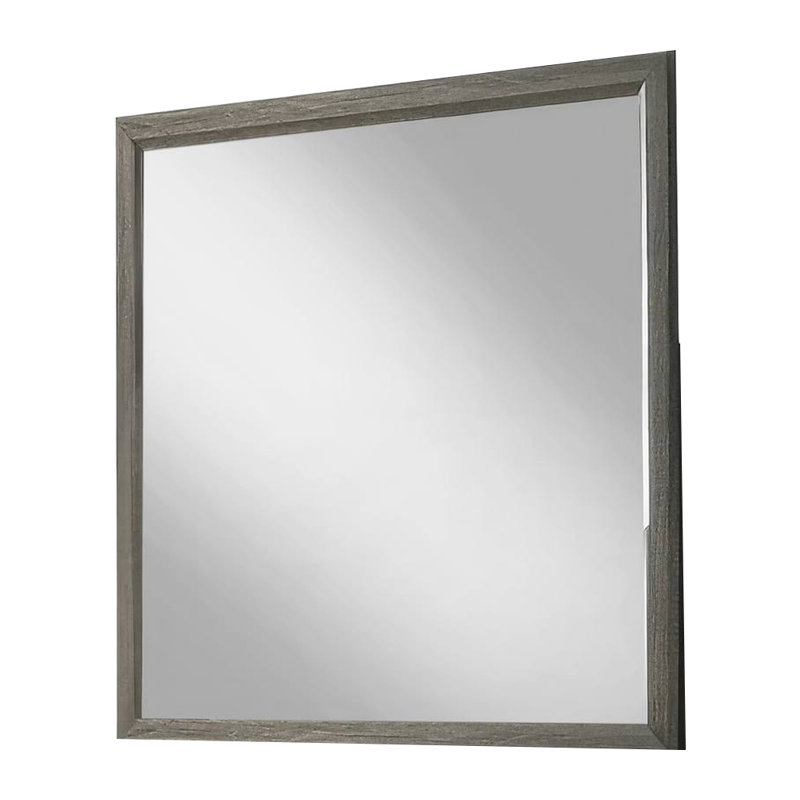 39.4"W Contemporary Mirror, Gray