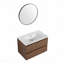 Ensemble de meuble-lavabo mural 30 po avec lavabo en céramique, 2 tiroirs à fermeture en douceur, ensemble Kd-641091626-641091798