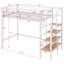 Lit mezzanine simple en métal avec tablette supérieure et échelle de rangement latérale-1673878573-1673878575