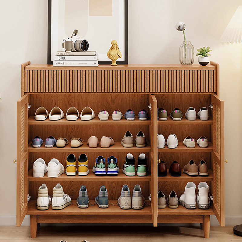 24 Pair Shoe Storage Cabinet, Yellow