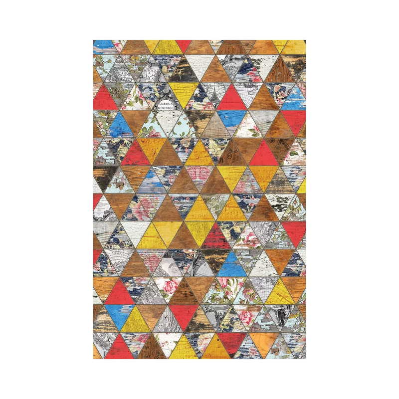 Rustic Geometry II by Diego Tirigall - Wrapped Canvas Painting, 20.32 cm H x 30.48 cm W