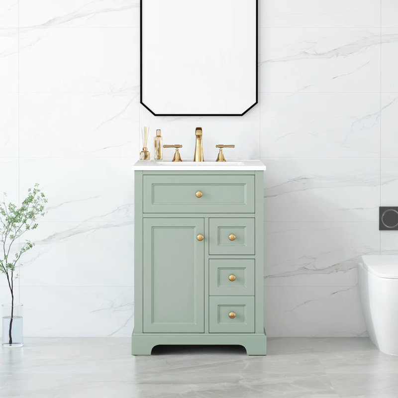 Meuble-lavabo autoportant moderne 24 po