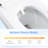 Smart Bidet Toilet, One - Piece Toilet Seat, Auto Flush And Automatic Open/Close, Heated Seat With Adjustable Temperature, Warm Water Wash Dry, Remote Control, Sensor For Cover, Female Move Modes,