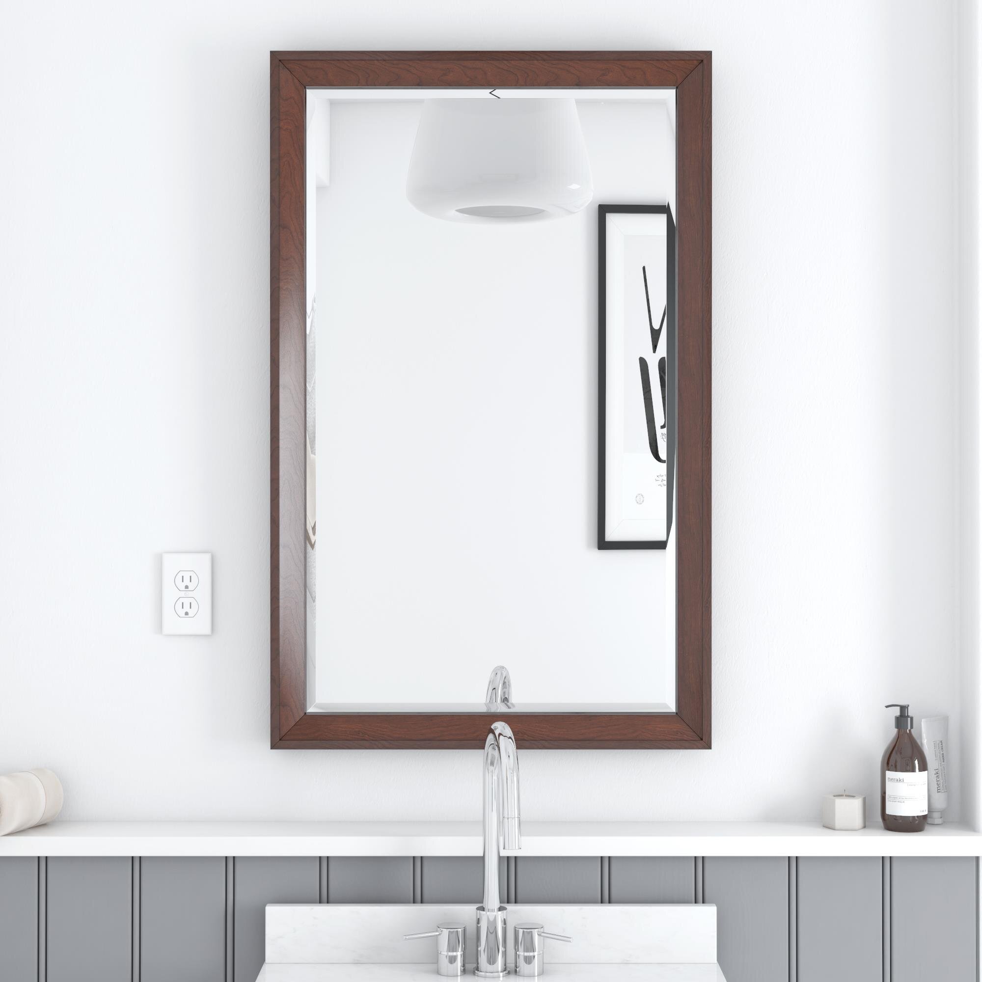 Dorel Living Tribecca Rectangle Wood Wall Mirror & Reviews | Wayfair