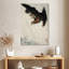 Aigle Brampt volant dans la neige-108382588
